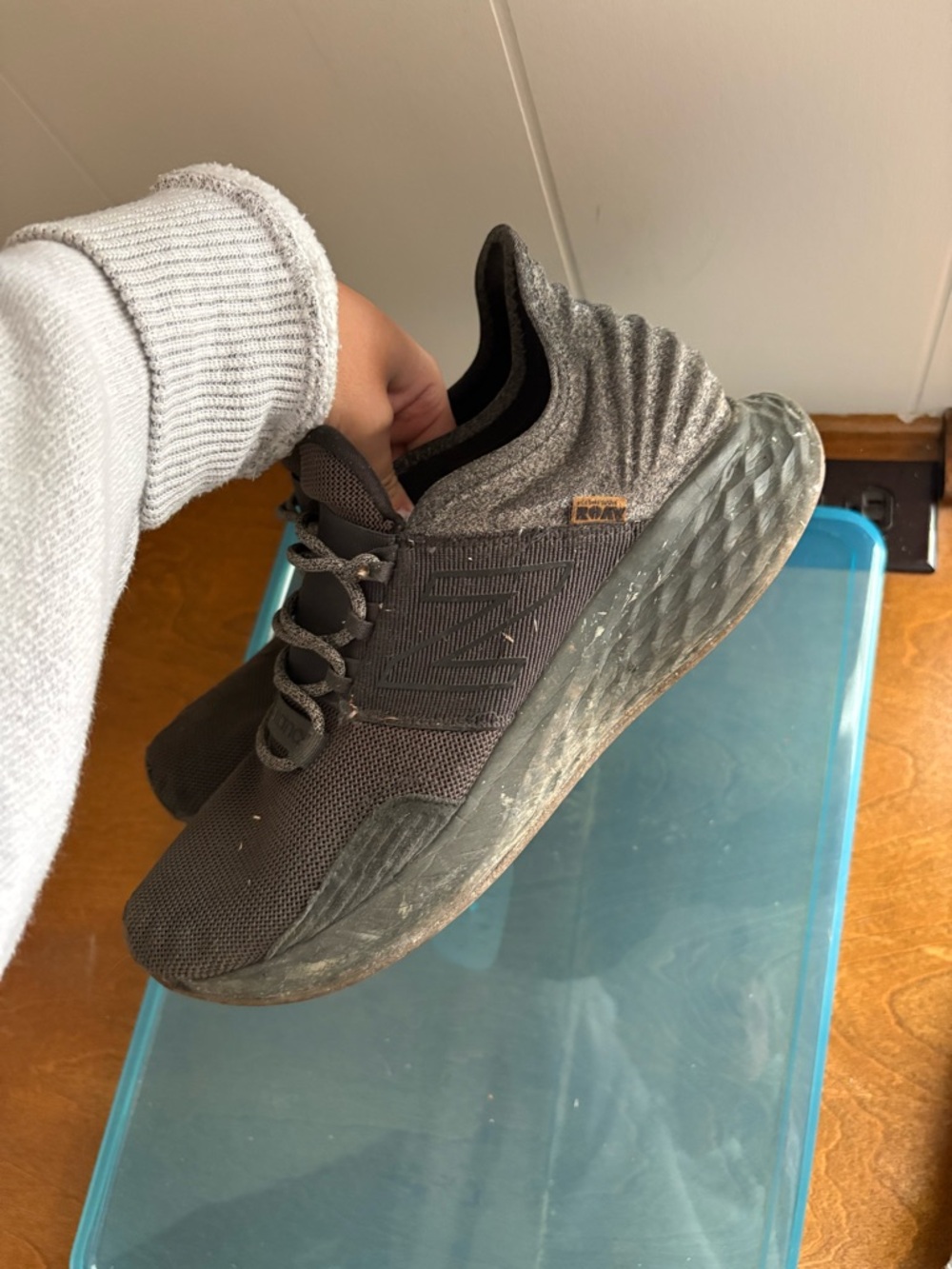 New Balance Men’s Slate Gray Mesh Casual Sneakers